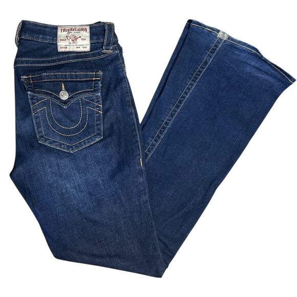 True Religion Joey Mid-Rise Flare Jeans - Picture 1 of 6